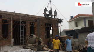 Công trình sử dụng Xi măng Long Sơn để đổ móng, đổ mái tại Đông Sơn, Thanh Hóa 17.01.2018
