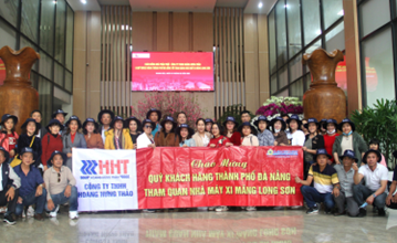 Chào mừng Nhà phân phối Công ty TNHH Hoàng Hưng Thảo và Quý khách hàng thành phố Đà Nẵng tới thăm quan Nhà máy Xi măng Long Sơn