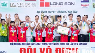 Long Son Cement Continues to Support the 5th Thanh Hoa Newspaper and Radio & Television Children’s Football Tournament
