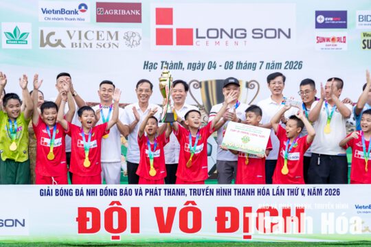 Long Son Cement Continues to Support the 5th Thanh Hoa Newspaper and Radio & Television Children’s Football Tournament