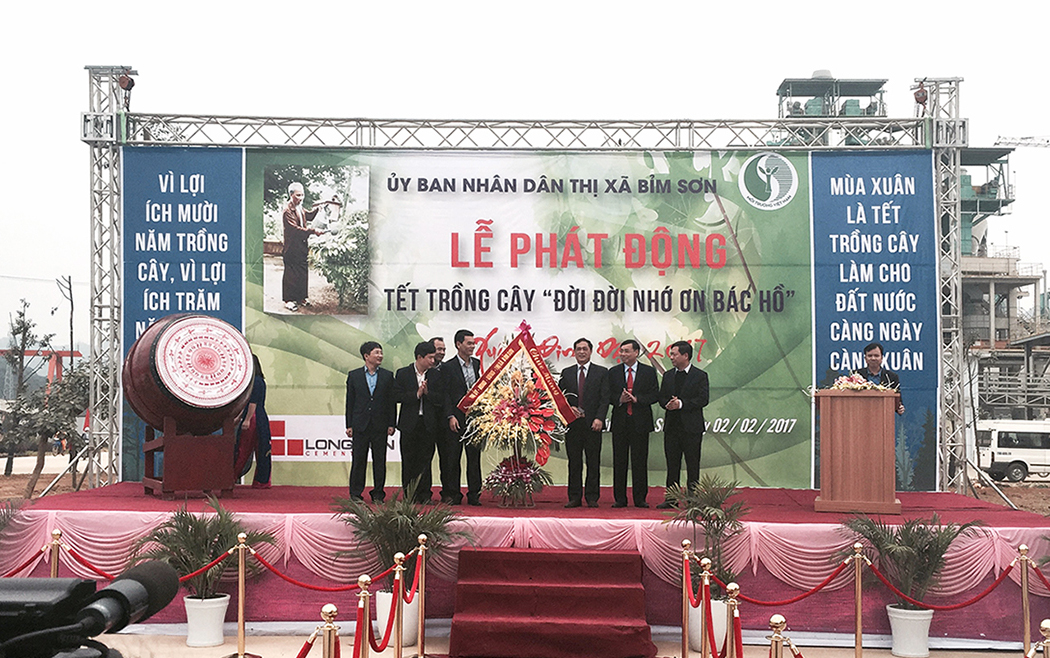 Lễ phát động Tết trồng cây xuân Đinh Dậu 2017 tại Xi măng Long Sơn