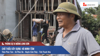 Công trình đổ mái, dầm, cột sử dụng Xi măng Long Sơn tại Thanh Hóa 19/08/2017
