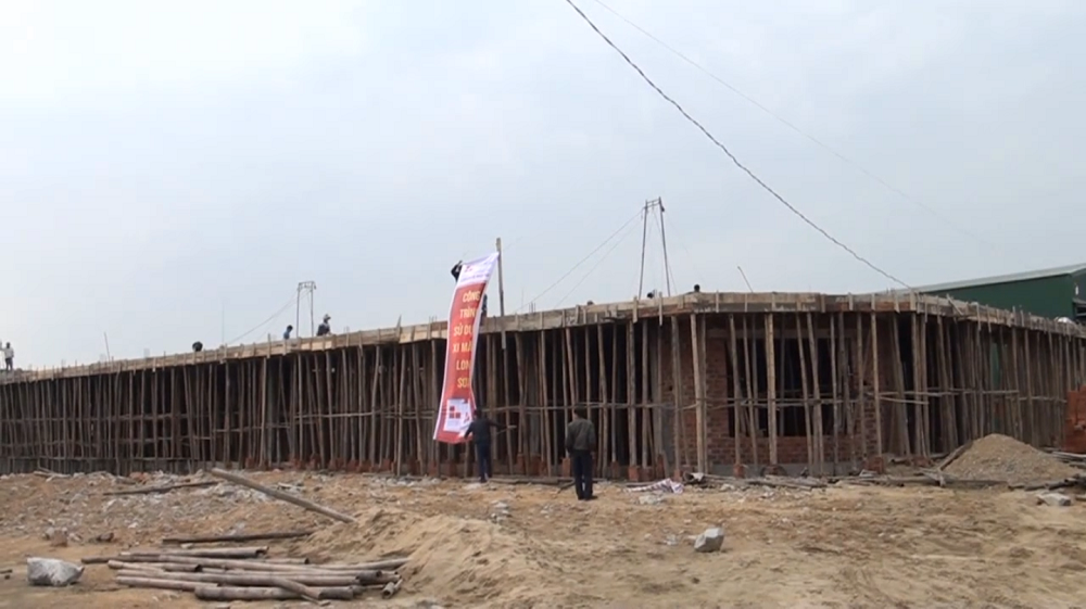 Công trình sử dụng Xi măng Long Sơn để đổ mái tại Hà Tĩnh 21.12.2017