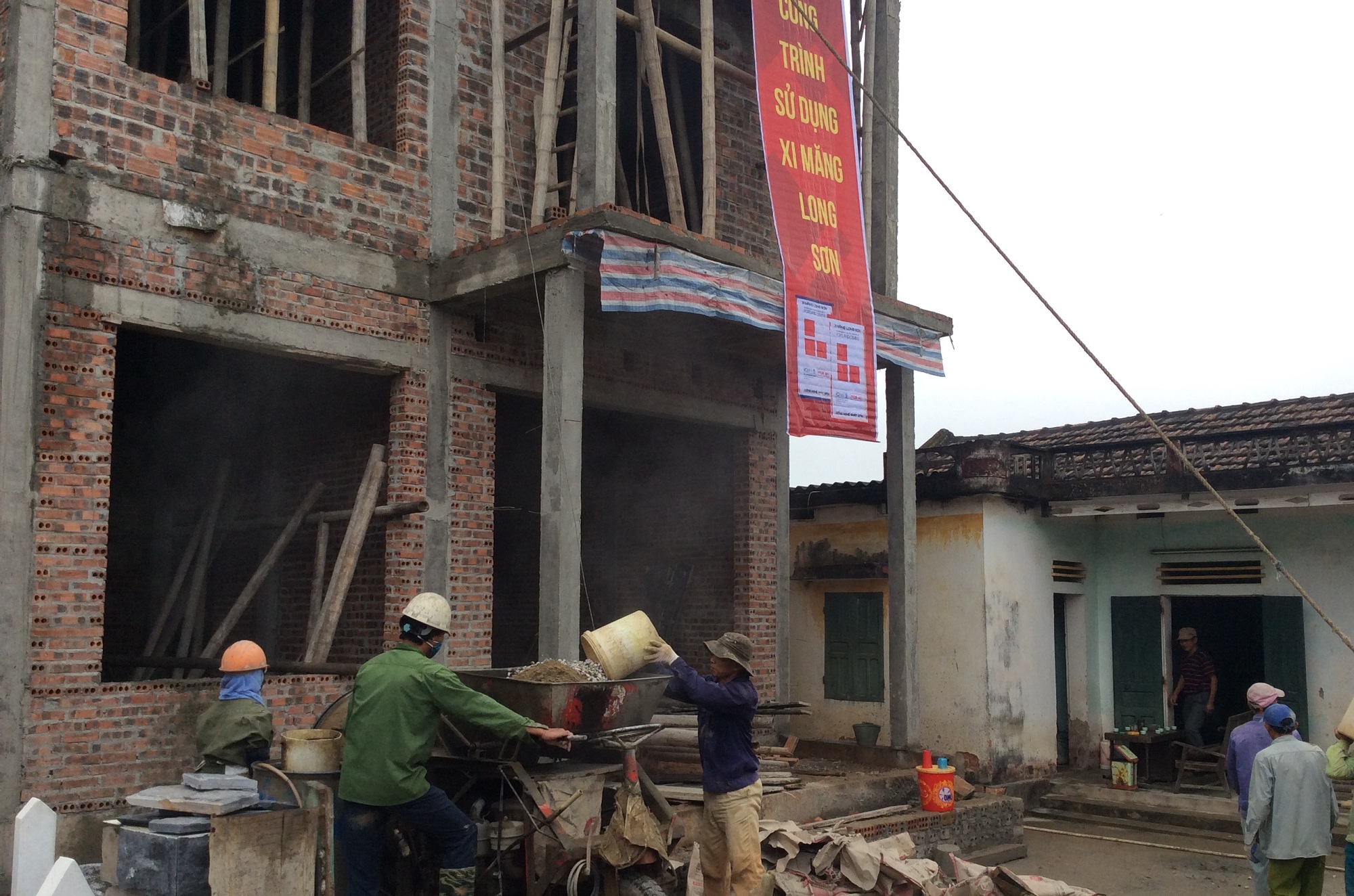 Công trình sử dụng Xi măng Long Sơn để đổ móng, đổ mái tại Thanh Hóa 05.01.2018