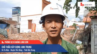 Phóng sự công trình sử dụng Xi măng Long Sơn tại Bắc Giang 09.08.2020