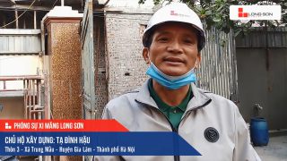 Phóng sự công trình sử dụng Xi măng Long Sơn tại Hà Nội 09.12.2020