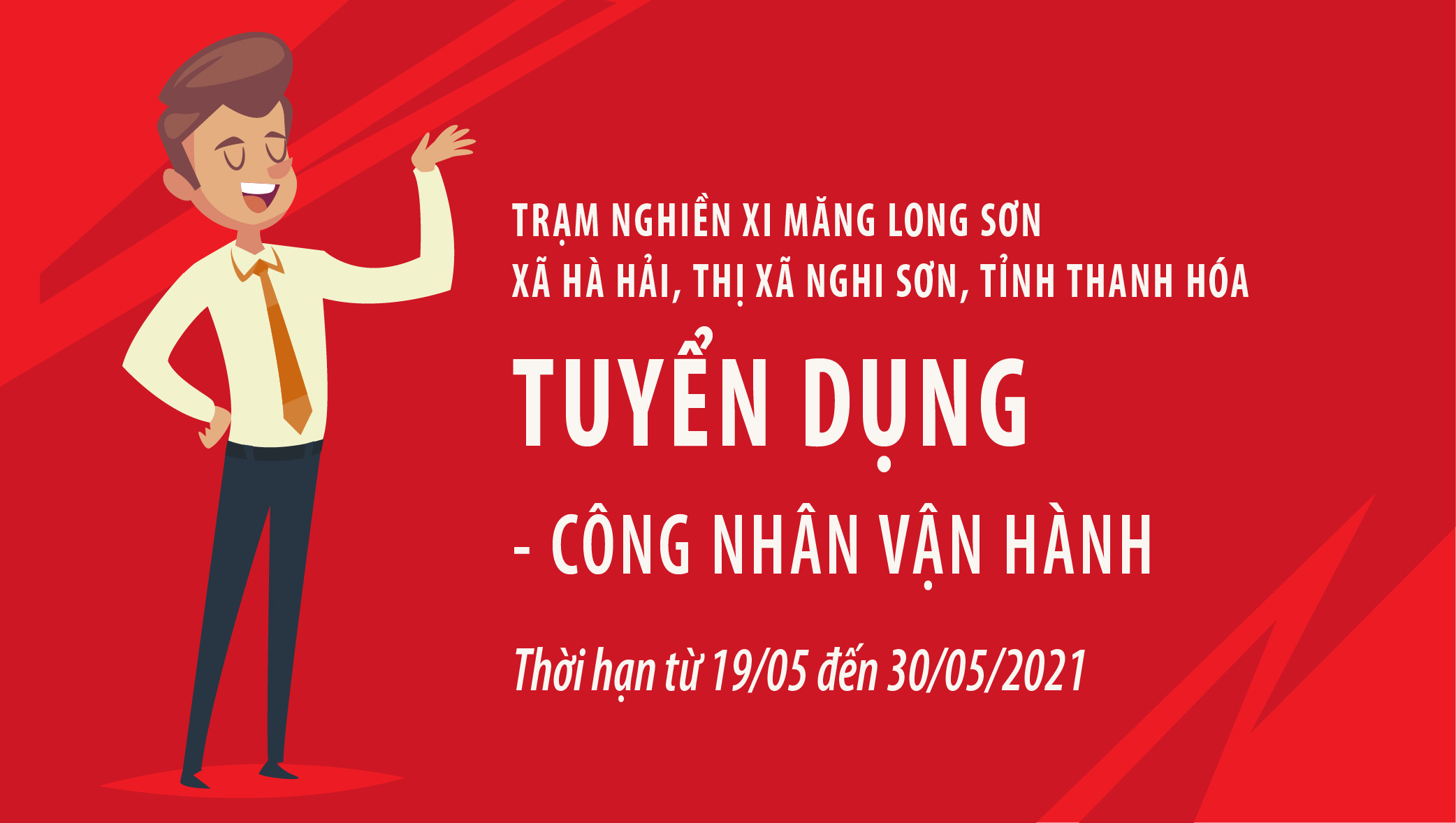 Trạm nghiền Xi măng Long Sơn – Thông báo tuyển dụng Công nhân vận hành.