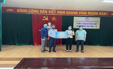 Công ty Xi măng Long Sơn ủng hộ 5 tỷ đồng phòng, chống dịch COVID-19 và Quỹ cứu trợ tỉnh Thanh Hóa.