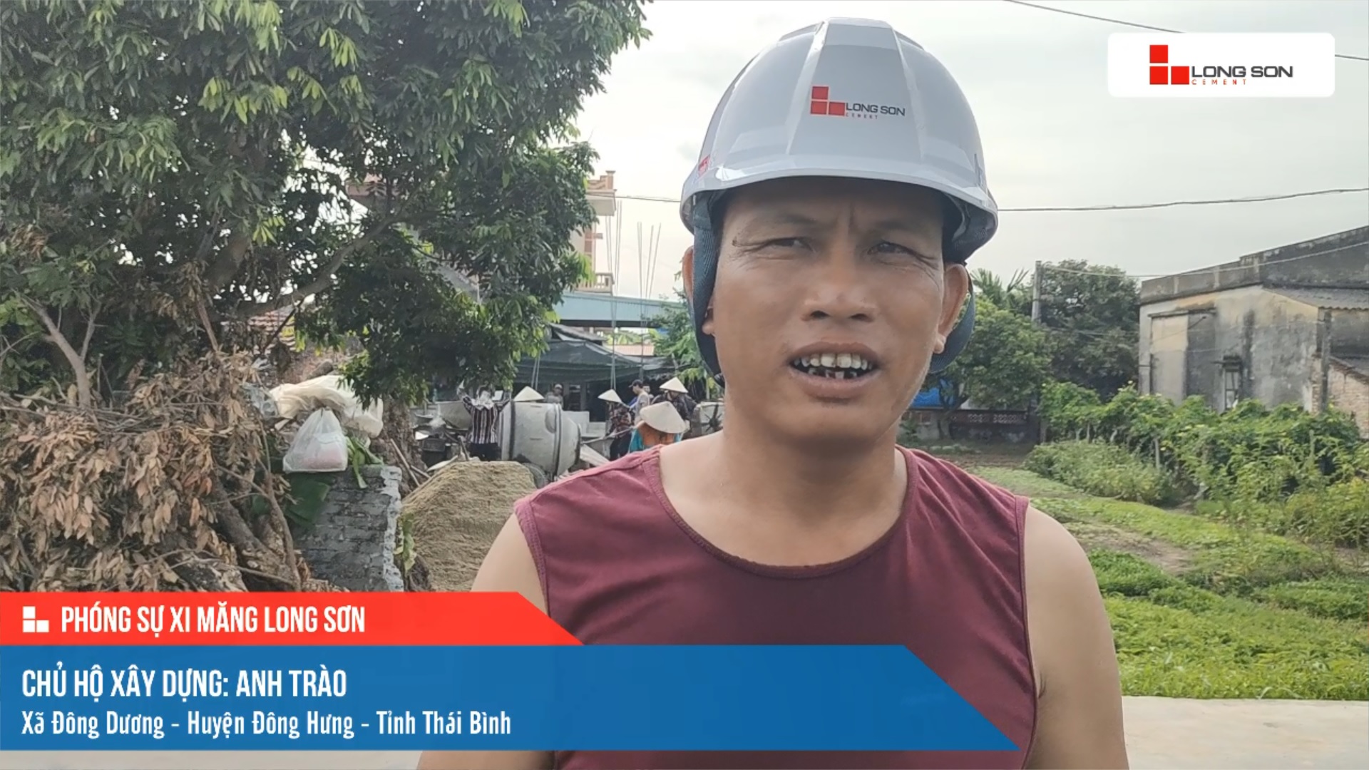 Phóng sự công trình sử dụng xi măng Long Sơn tại Thái Bình ngày 18/07/2021