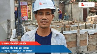 Phóng sự công trình sử dụng xi măng Long Sơn tại Nam Định ngày 26/10/2021