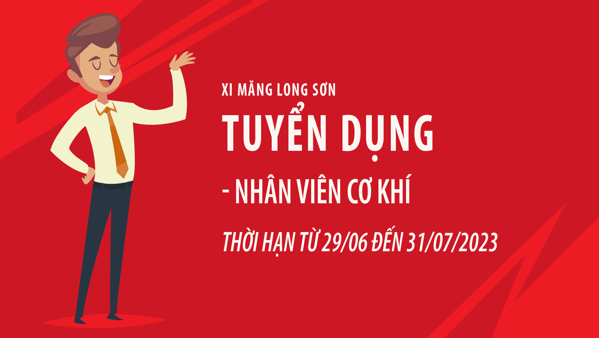 Công ty Xi măng Long Sơn tuyển dụng – Nhân viên cơ khí