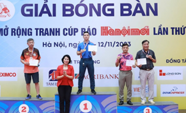 Xi măng Long Sơn đồng hành cùng Giải Bóng bàn Cúp Báo “Hànộimới” lần thứ X năm 2023