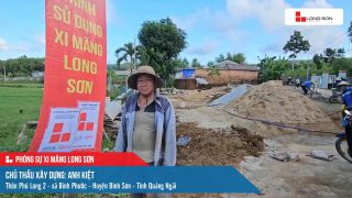 Công trình sử dụng Xi măng Long Sơn tại Quảng Ngãi 09.11.2023