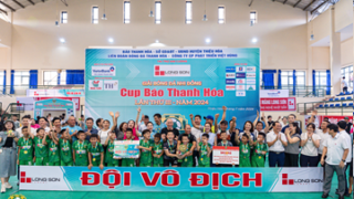Công ty xi măng Long Sơn đồng hành cùng Giải bóng đá nhi đồng Cúp Báo Thanh Hóa